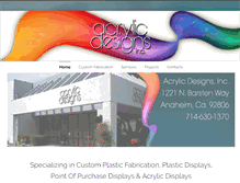 Tablet Screenshot of acrylicdesignsusa.com
